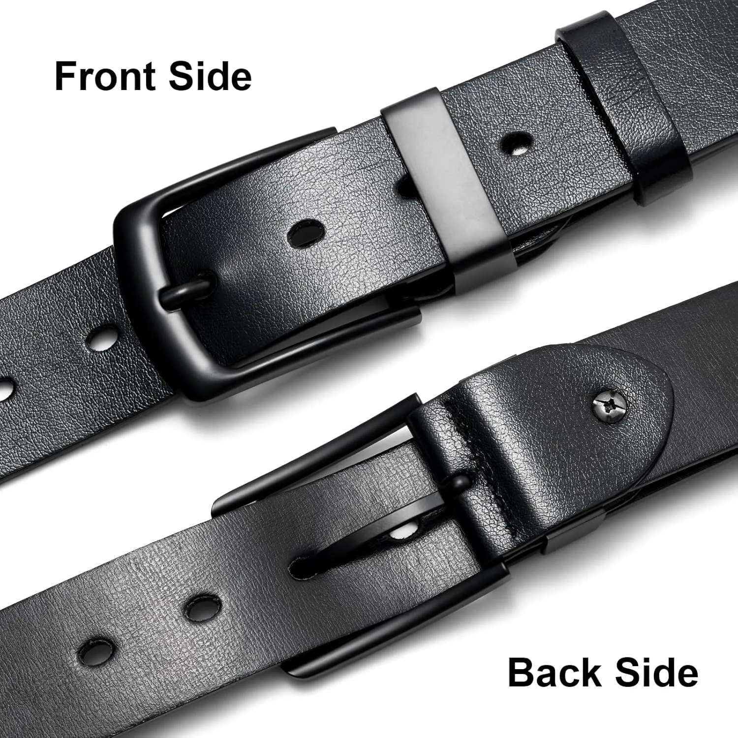 maikun Mens Casual Dress Belt, Mens Leather Black Belt, Casual Wear Jeans Pants