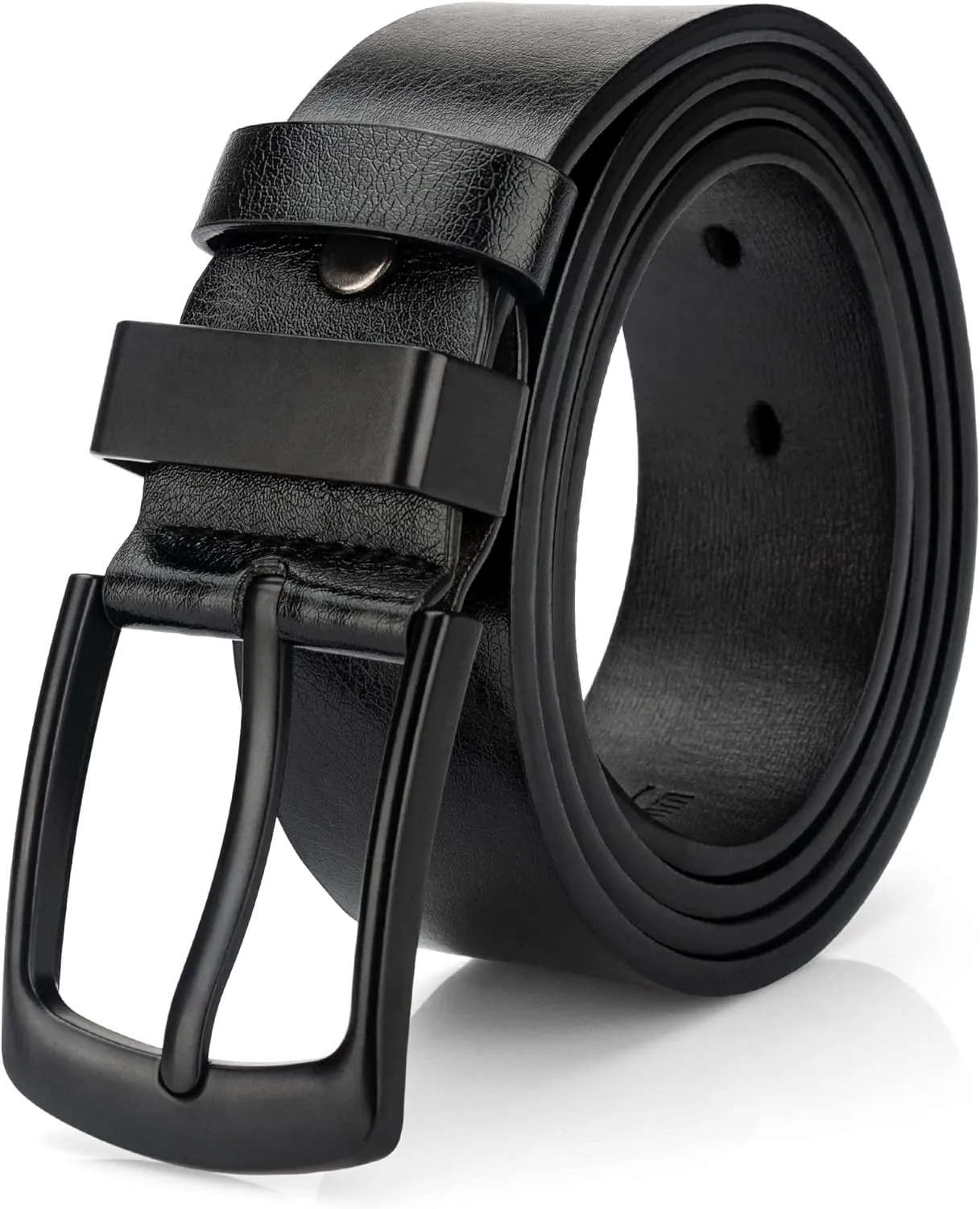 maikun Mens Casual Dress Belt, Mens Leather Black Belt, Casual Wear Jeans Pants