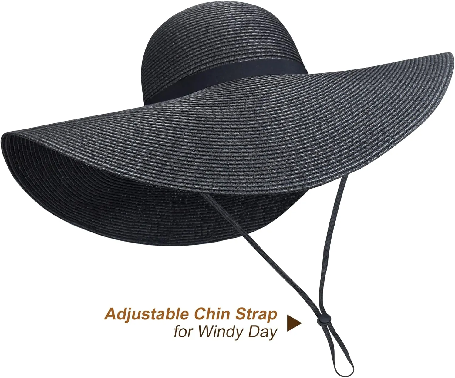 Naivlizer Women Wide Brim Sun Hat UPF50 Straw Summer Hat Floppy Beach Hat Roll-Up
