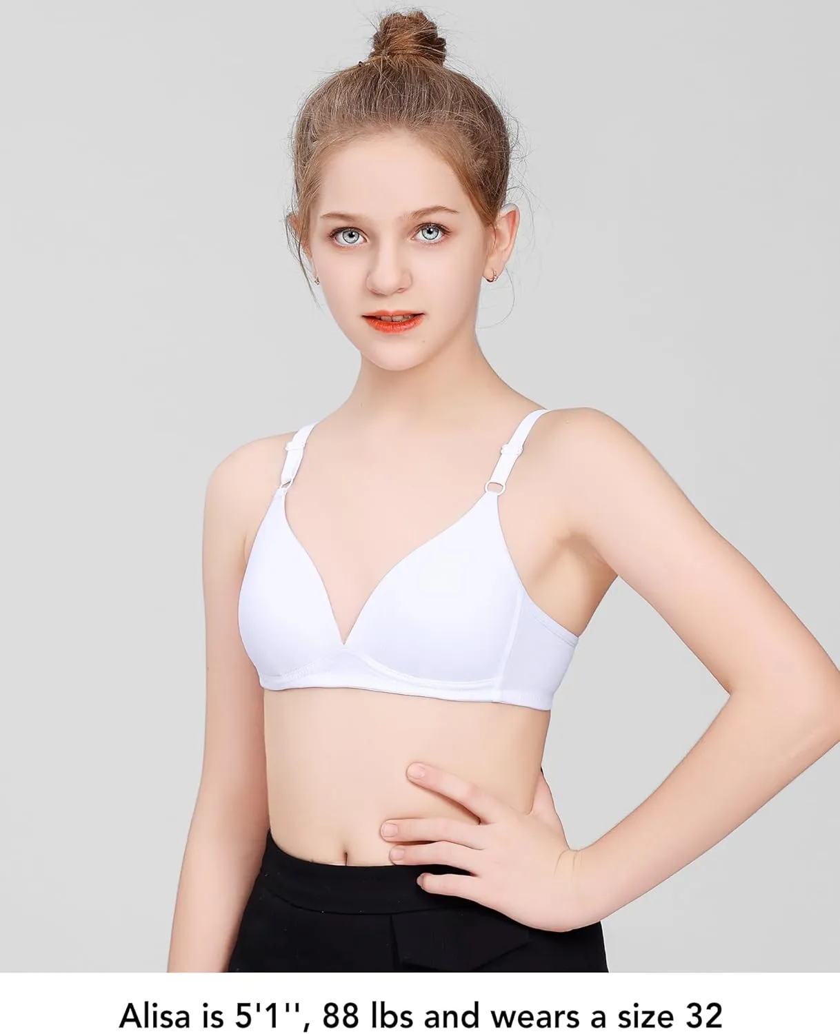 SALIA GIRL Soft Padded Bras for Girls & Teens 12-14, No Wires Cotton Developed Training Bras