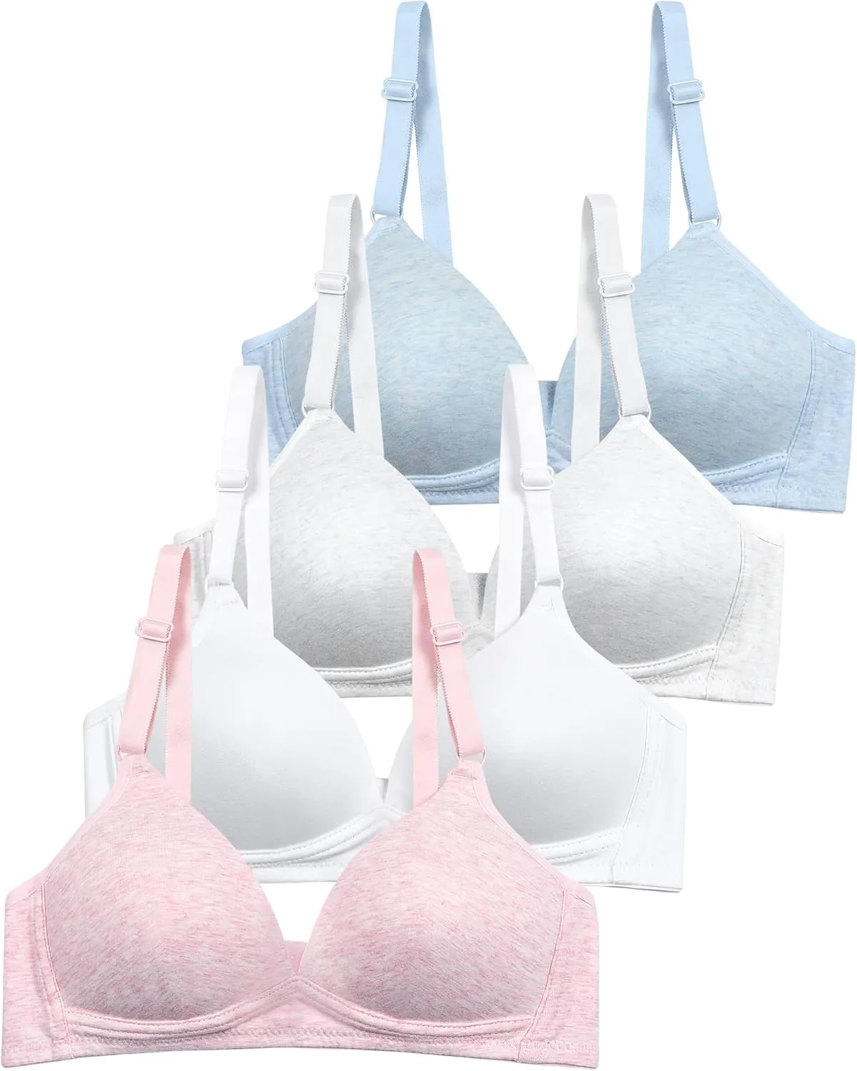 SALIA GIRL Soft Padded Bras for Girls & Teens 12-14, No Wires Cotton Developed Training Bras