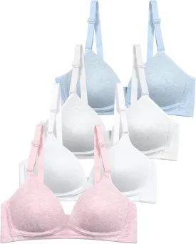 SALIA GIRL Soft Padded Bras for Girls & Teens 12-14, No Wires Cotton Developed Training Bras