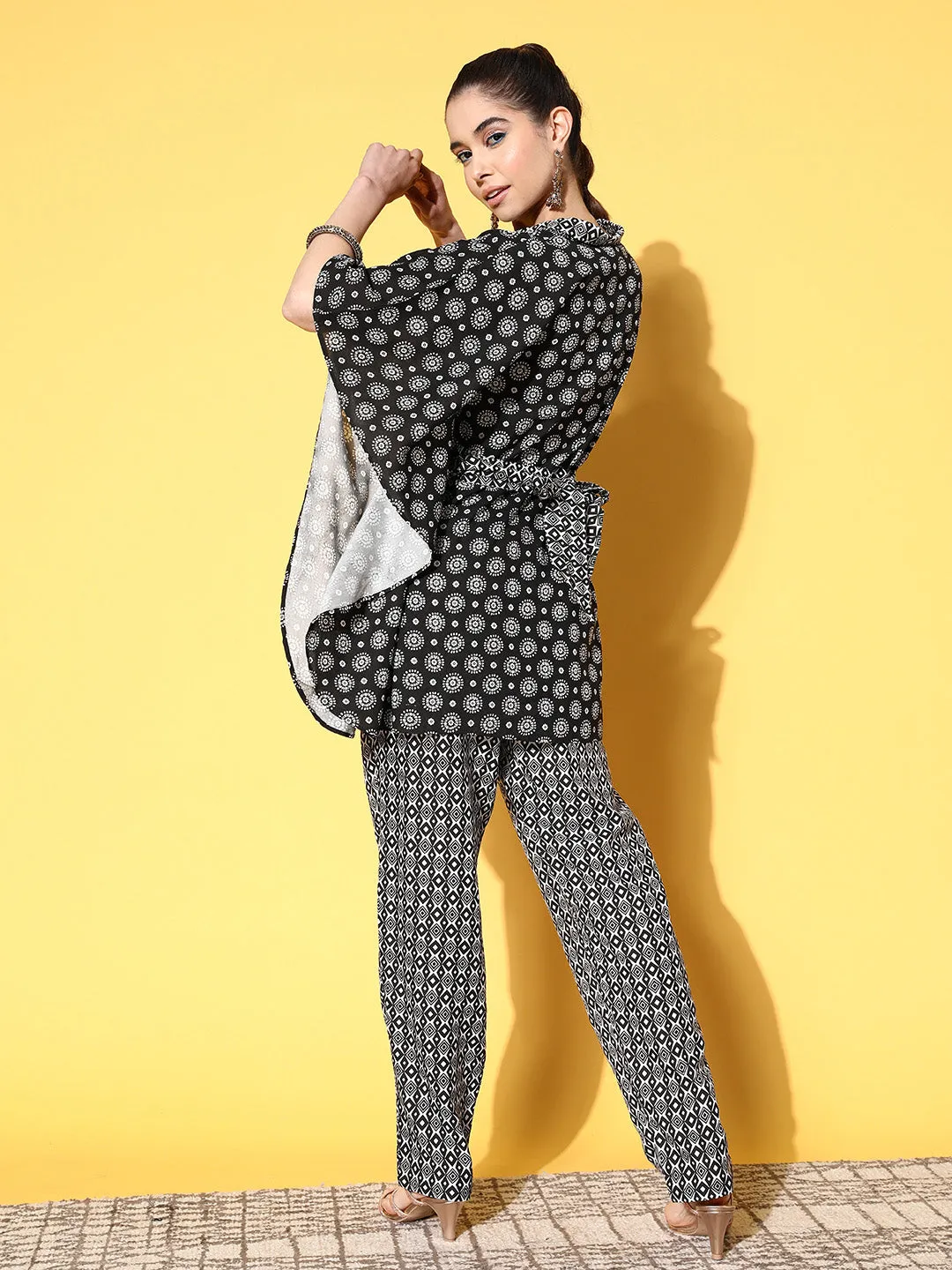 Women Black Pure Cotton Co-Ord Set