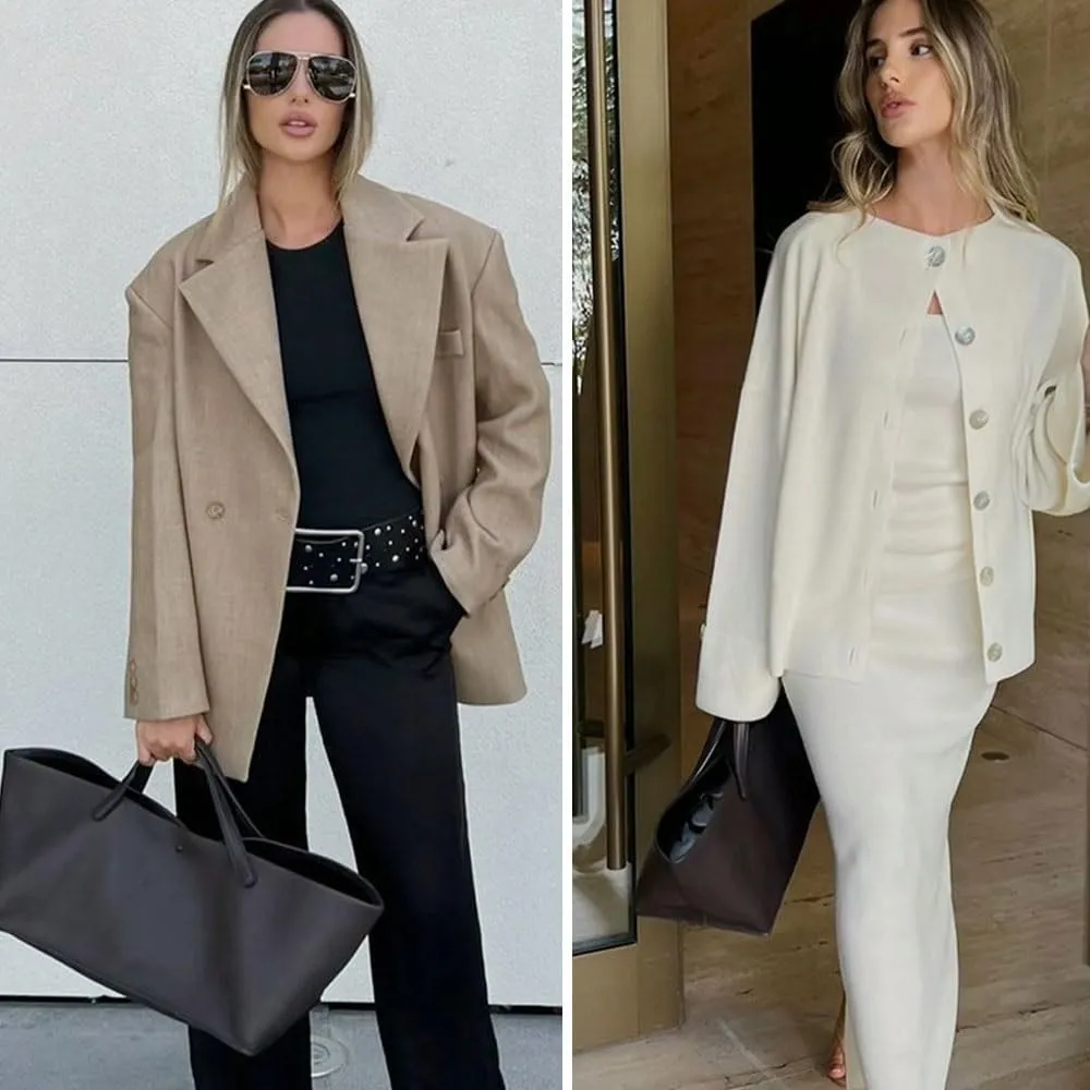 Women's Tote Bag, Commuting Handbags with Leather Shoulder Strap, Designer Oversized Totes Top Handle Handbag